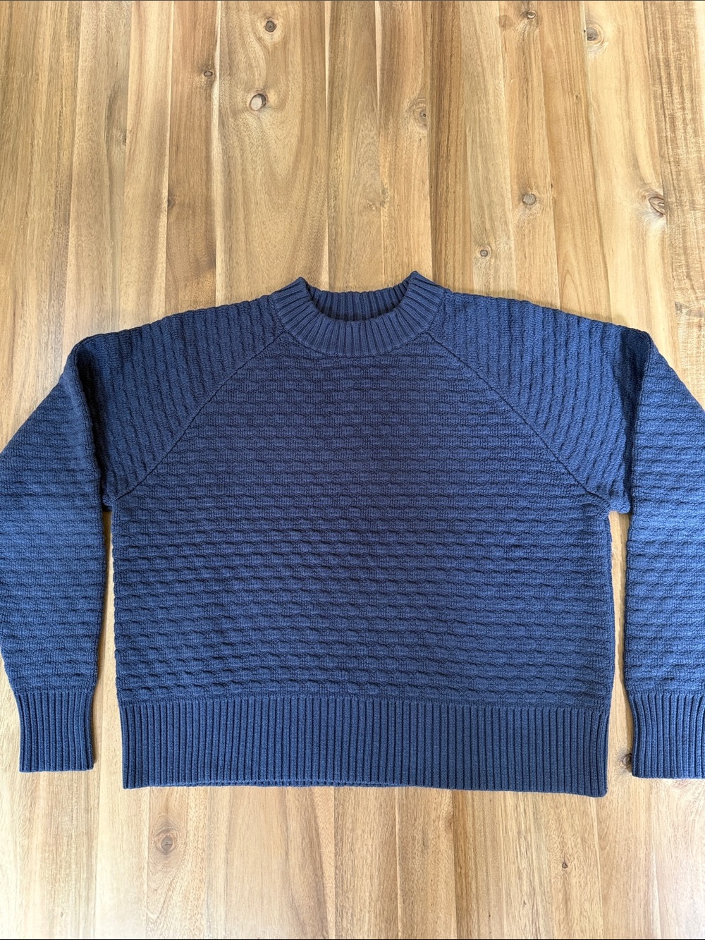 Lululemon Women’s Navy Textured Crewneck Sweater